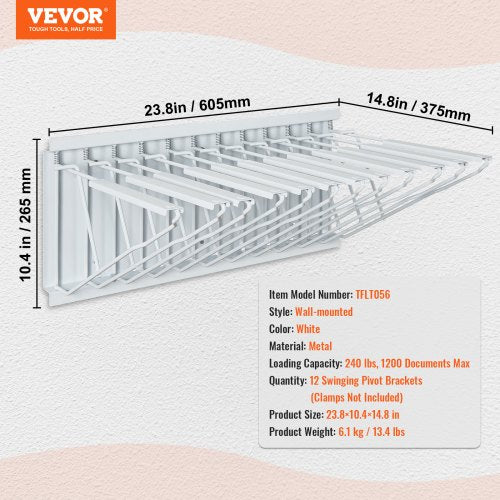 Wall Mount Blueprint Storage Rack – Holds up to 1200 Blueprints Hanging