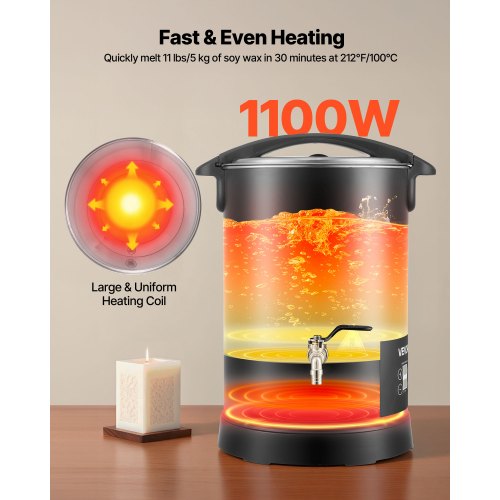 Wax Melter for Candle Making 106 Qts Fast and Even Heating with Easy