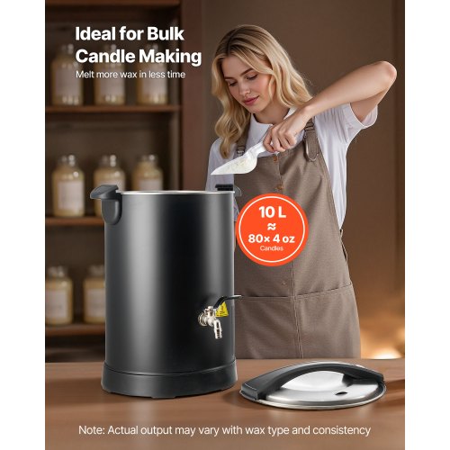 Wax Melter for Candle Making 106 Qts Fast and Even Heating with Easy