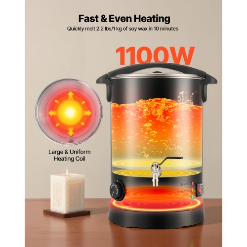 Wax Melter for Candle Making 106 Qts Fast and Even Heating with Easy 1