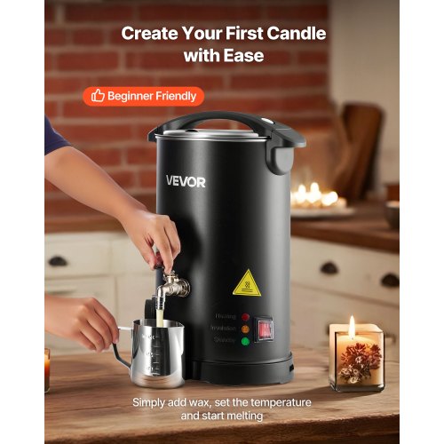 Wax Melter for Candle Making 53 Qts Fast and Even Heating with Easy Pour