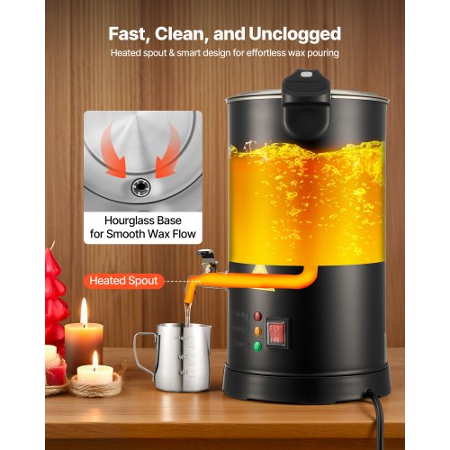 Wax Melter for Candle Making 53 Qts Fast and Even Heating with Easy Pour