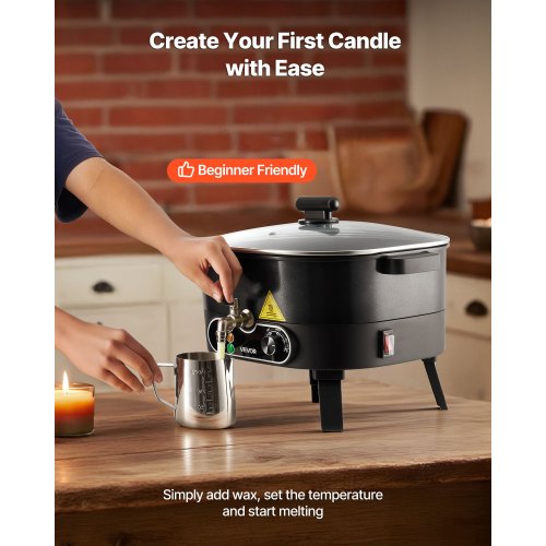 Wax Melter for Candle Making 63 Qts Fast and Even Heating with Easy Pour