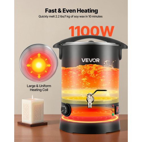 Wax Melter for Candle Making 85 Qts Fast and Even Heating with Easy Pour