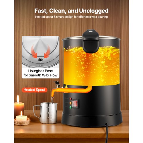 Wax Melter for Candle Making 85 Qts Fast and Even Heating with Easy Pour