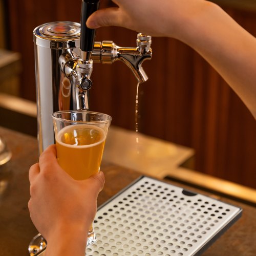 Beer Drip Tray 304 Stainless Steel Kegerator Drip Trays with 4 NonSlip