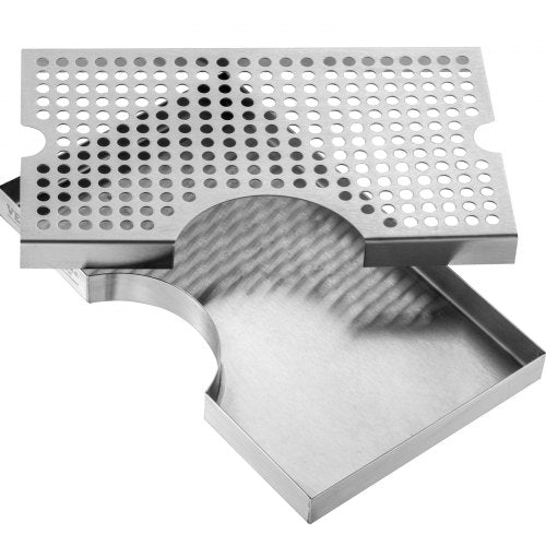 Kegerator Beer Drip Tray 304 Stainless Steel Keg Drip Trays with 4 NonSlip