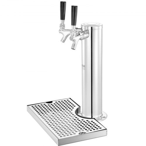 Kegerator Tower Kit Dual Taps Beer Conversion Kit Stainless Steel Keg Beer