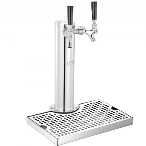 Kegerator Tower Kit Dual Taps Beer Conversion Kit Stainless Steel Keg Beer