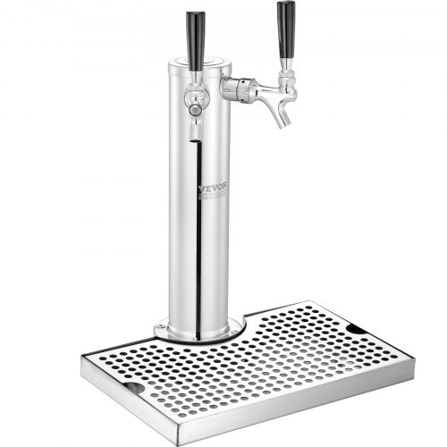 Kegerator Tower Kit Dual Taps Beer Conversion Kit Stainless Steel Keg Beer