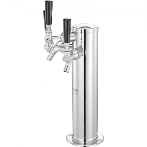 Triple Taps Draft Beer Tower Dispenser Stainless Steel Keg Beer Tower