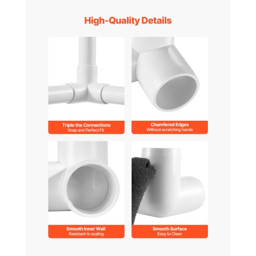 3Way PVC Fittings 1inch PVC Pipe Joints Elbow Connector 10Pack