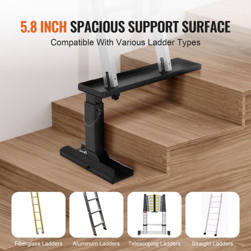 Ladder Leveler Levler 23.4 L x 11.4-18in H Support Surface Steel Ladder Leveling