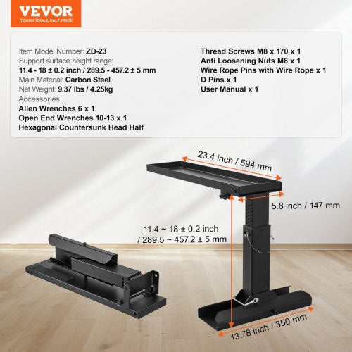 Ladder Leveler Levler 23.4 L x 11.4-18in H Support Surface Steel Ladder Leveling
