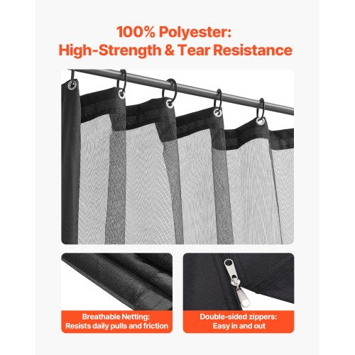 Gazebo Netting Replacement Fit Most 10 x 13 x 6.8 FT Gazebo Curtain