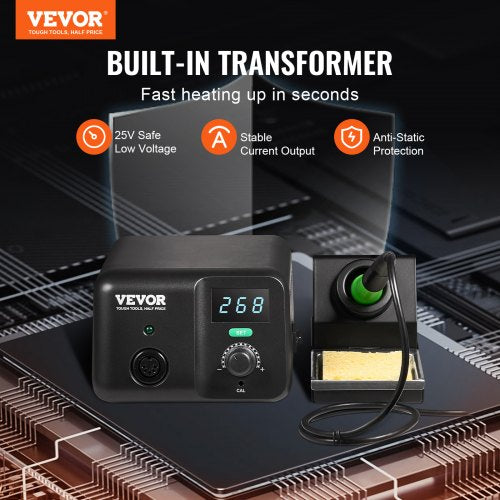 Soldering Iron Station 70W Digital Display Soldering Station Kit 122°F