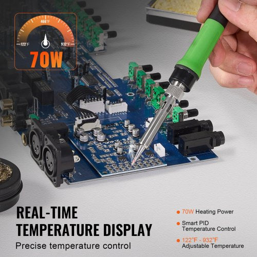 Soldering Iron Station 70W Digital Display Soldering Station Kit 122°F