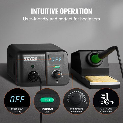 Soldering Iron Station 70W Digital Display Soldering Station Kit 122°F
