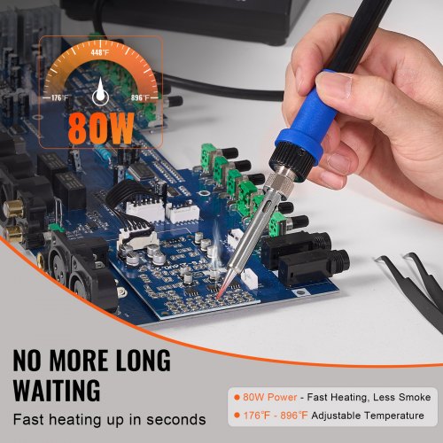 Soldering Iron Station 80W Digital Display Soldering Station Kit with 5