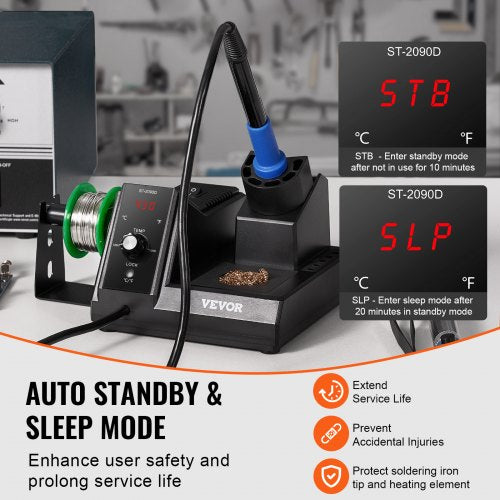 Soldering Iron Station 80W Digital Display Soldering Station Kit with 5