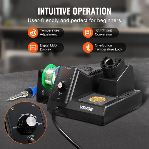 Soldering Iron Station 80W Digital Display Soldering Station Kit with 5