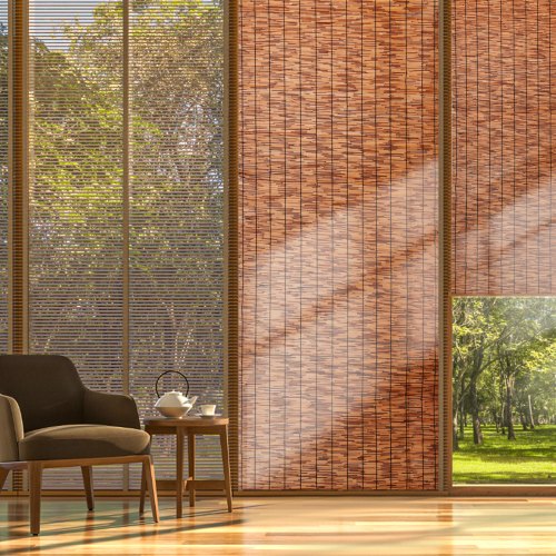 Natural Reed Fencing 3.3 ft x 13.3 ft Reed Screen Curtain Balcony Reed