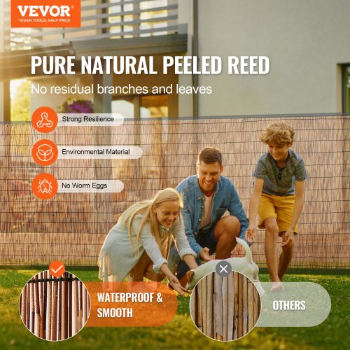 Natural Reed Fencing 4 ft x 16.4 ft Reed Screen Curtain Balcony Reed Fence