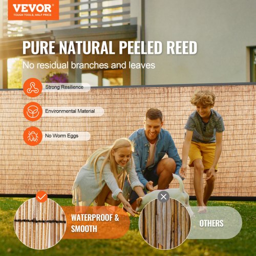 Natural Reed Fencing 4 ft x 16.4 ft Reed Screen Curtain Balcony Reed Fence