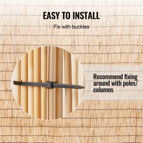 Natural Reed Fencing 4 ft x 16.4 ft 2 Pack Reed Screen Curtain Balcony