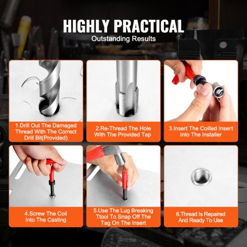 Helicoil Thread Repair Kit 166Piece Metric HSS Drill Helicoil Repair Kit