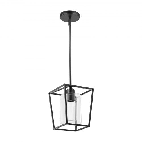 1Light Black Pendant Light 1 Pack Farmhouse Iron Cage Metal Pendant