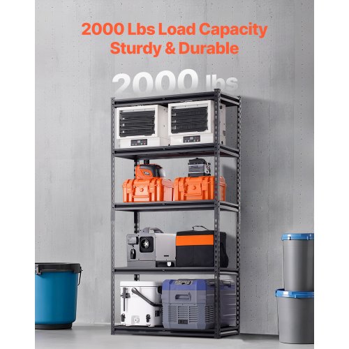 Storage Shelves 2000 lbs 5 Tier Heavy Duty Garage Shelving 16 D x 36 W
