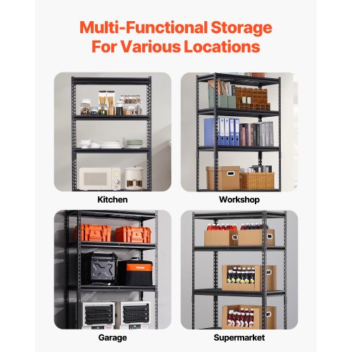 Storage Shelves 2000 lbs 5 Tier Heavy Duty Garage Shelving 16 D x 36 W