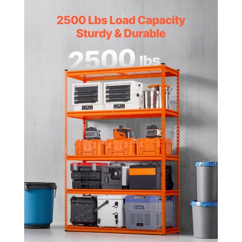 Storage Shelves 2500 lbs 5 Tier Heavy Duty Garage Shelving 18 D x 48 W