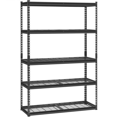 Storage Shelves 2500 lbs 5 Tier Heavy Duty Garage Shelving 18 D x 48 W
