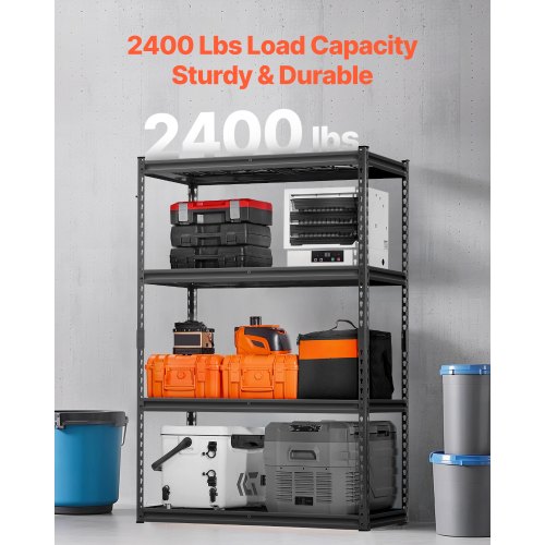 Storage Shelves 2400 lbs 4 Tier Heavy Duty Garage Shelving 20 D x 40 W