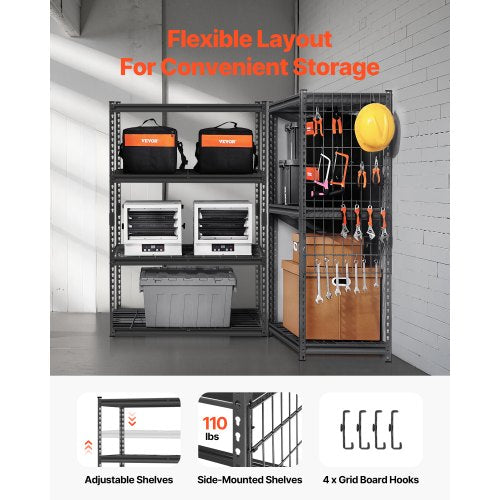 Storage Shelves 2400 lbs 4 Tier Heavy Duty Garage Shelving 20 D x 40 W