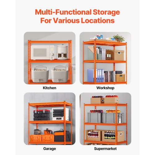 Storage Shelves 2400 lbs 4 Tier Heavy Duty Garage Shelving 20 D x 40 W