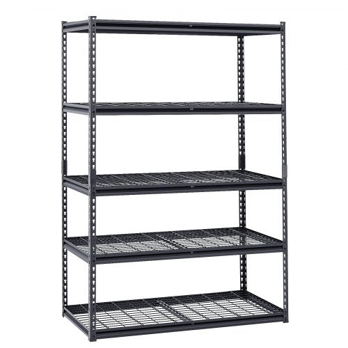 Storage Shelves 3000 lbs 5 Tier Heavy Duty Garage Shelving 24 D x 48 W