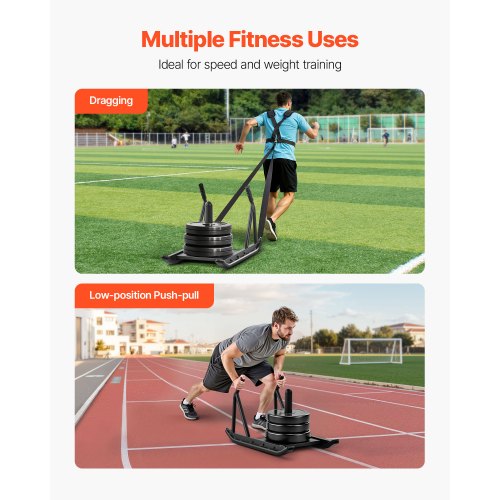 Weight Sled Steel Power Sled Fitness Strength Training Sleds for Athletic 2