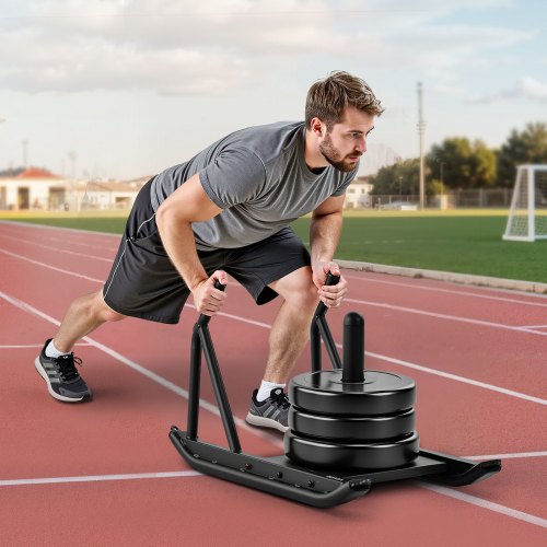 Weight Sled Steel Power Sled Fitness Strength Training Sleds for Athletic 2