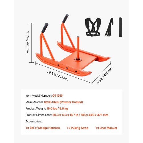 Weight Sled Steel Power Sled Fitness Strength Training Sleds for Athletic 3