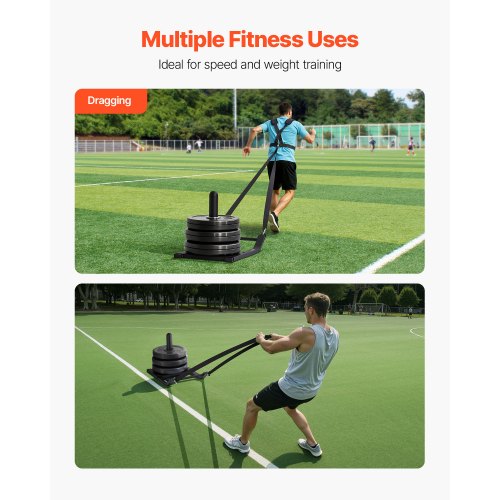 Weight Sled Steel Power Sled Fitness Strength Training Sleds for Athletic 4