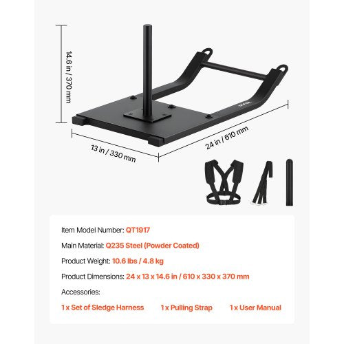 Weight Sled Steel Power Sled Fitness Strength Training Sleds for Athletic 4