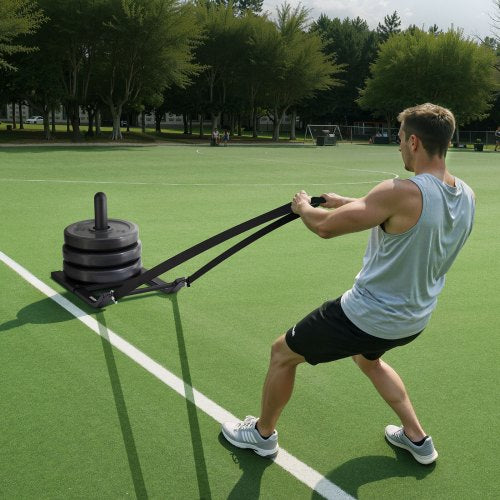 Weight Sled Steel Power Sled Fitness Strength Training Sleds for Athletic 4