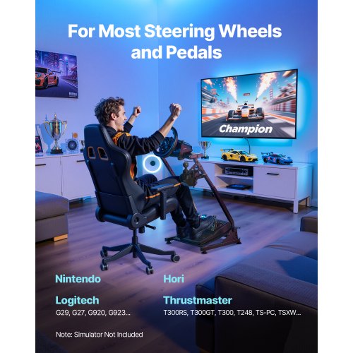 Racing Wheel Stand Adjustable Foldable Simulator Stand for Logitech G29