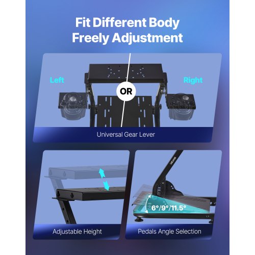 Racing Wheel Stand Adjustable Foldable Simulator Stand for Logitech G29