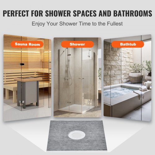 Shower Curb Kit 36x36 Shower Pan Kit with 63 Central Drain Lightweight