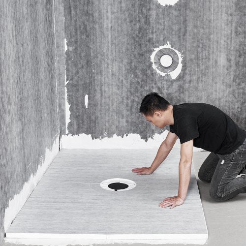 Shower Curb Kit 48x72 Shower Pan Kit with 63 Central Drain Lightweight