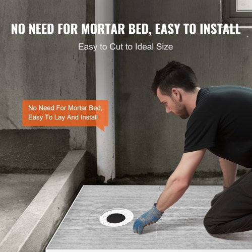 Shower Curb Kit 60x38 Shower Pan Kit with 63 Offset Drain Lightweight